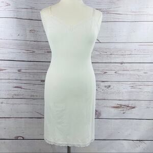 Ivory lace accent slip silky, some stretch, sheer sexy